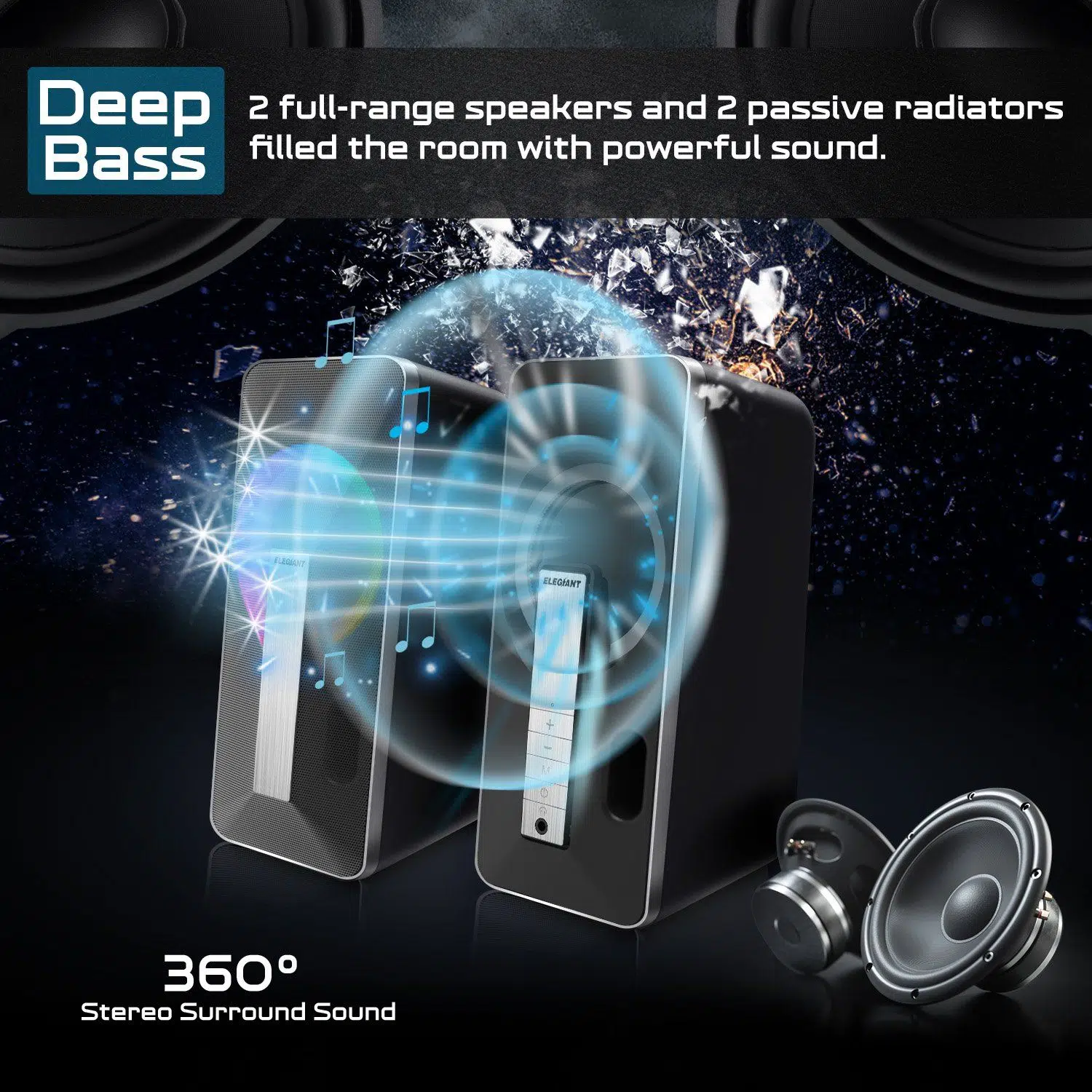 اسپیکر دو تیکه ELEGIANT مدل SR300