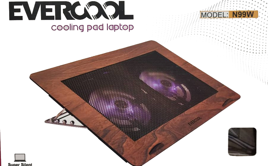 کول پد لپ تاپ چوبی دو فن EVERCOOL N99W