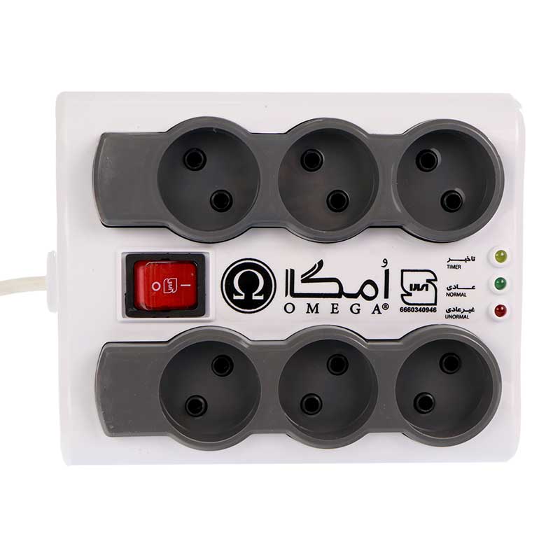 محافظ برق ۶ خانه Omega P6000 3m